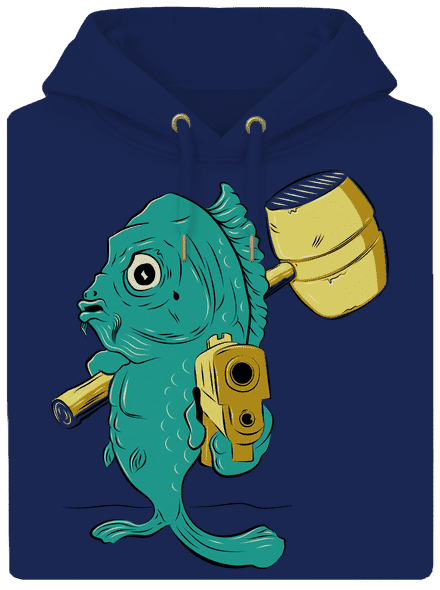 Utolsó karácsony este unisex prémium pulóver Navy
