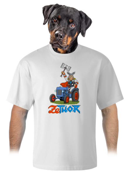 ZeThor unisex túlméretezett póló White