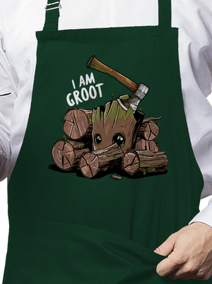 I Am Groot kötény Bottle Green