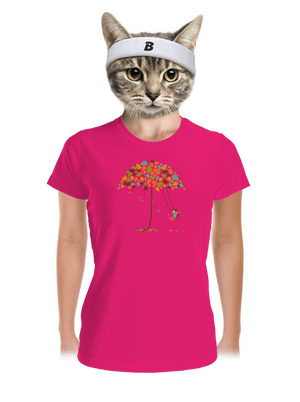 Ősz női sportpóló Neon Pink