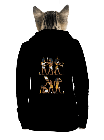 Egyiptomi parti cipzáras női pulóver Black