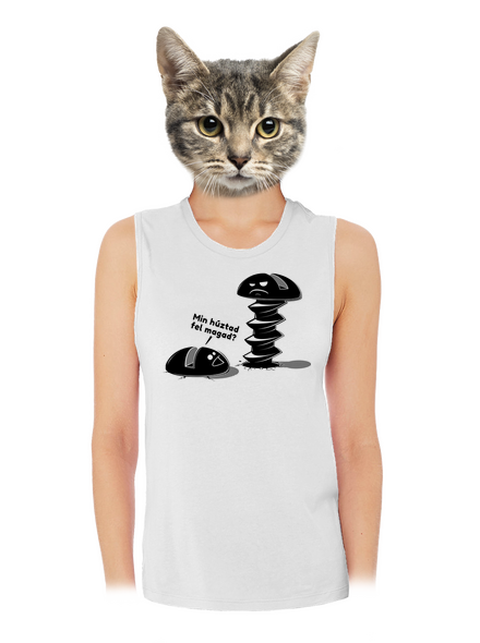 Felhúzva női bővített trikó White