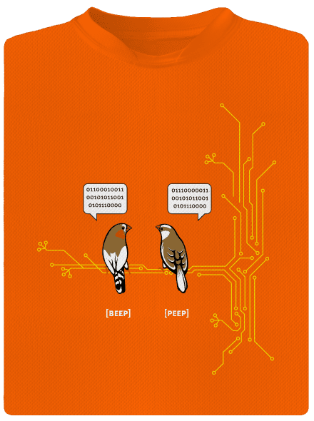 Beep and Peep férfi sportpóló Neon Orange