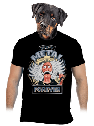 Heavy metal forever férfi póló Black