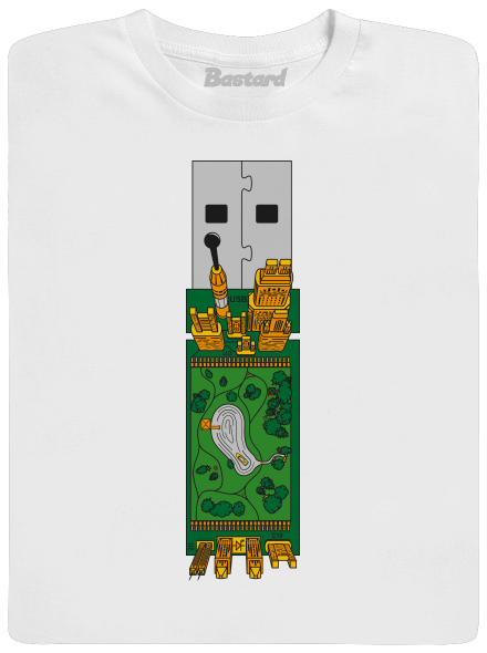 USB city gyerek póló White