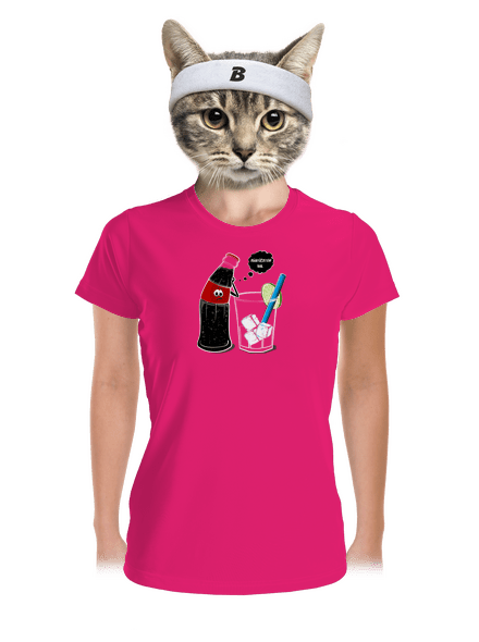  női sportpóló Neon Pink