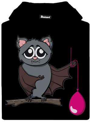 Denevér gyerek kenguruzsebes pulóver Black