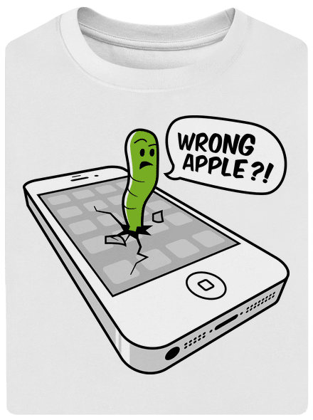 Wrong apple unisex túlméretezett póló White