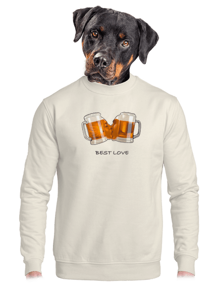Best love unisex crewneck Off White