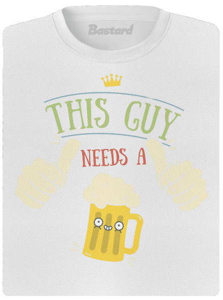 This guy needs a beer női sportpóló White