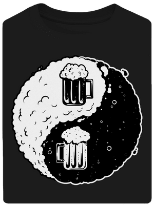 Jin Jang sör unisex túlméretezett póló Black