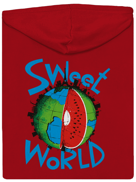 Sweet world cipzáras férfi pulóver Red