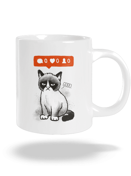 Grumpy nagy bögre White
