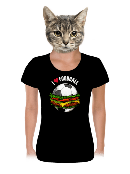 Foodball női póló Black