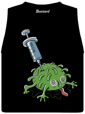 Elakadt covid női bővített trikó Black