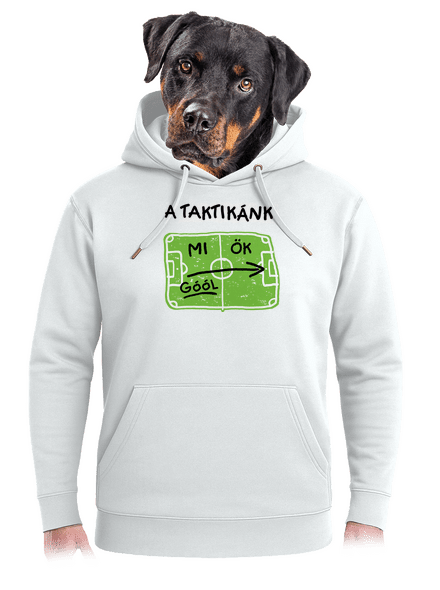 A futballtaktikánk unisex prémium pulóver Snowwhite