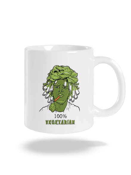 100% vegetáriánus hagyományos bögre White
