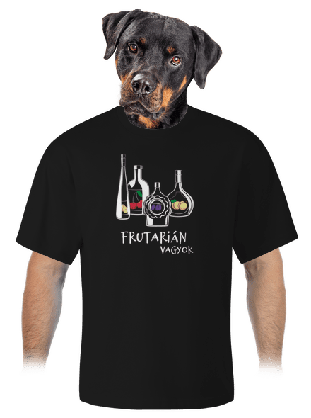 Frutarián unisex túlméretezett póló Black