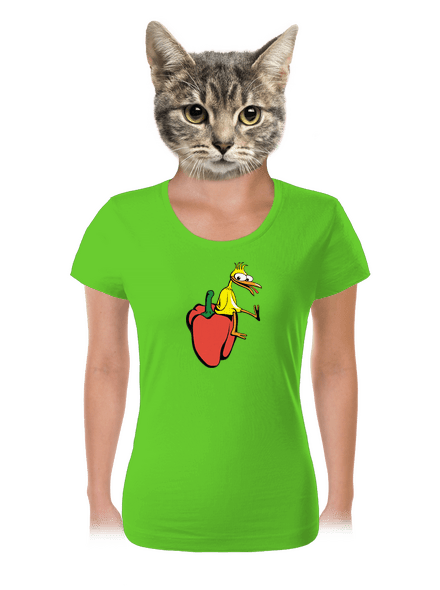 Paprikás csirke női póló Apple Green