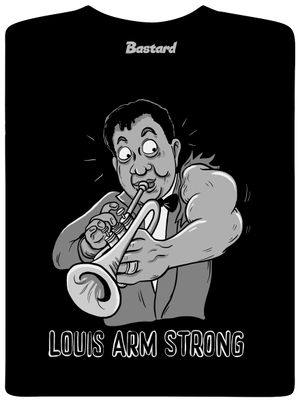 Louis Armstrong férfi hosszú ujjú póló Black