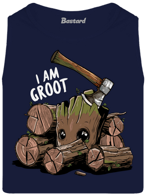 I Am Groot férfi trikó French Navy