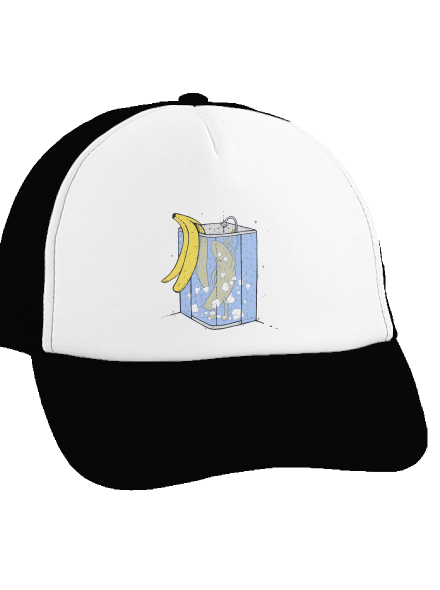 Banán a zuhany alatt teherautós sapka Black cap