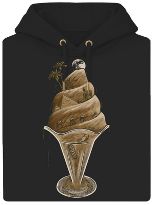 De(s)ert unisex prémium pulóver Dark Black