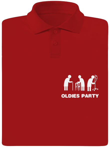 Oldies party férfi pólóingek Red Mal