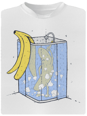 Banán a zuhany alatt gyerek sport póló White