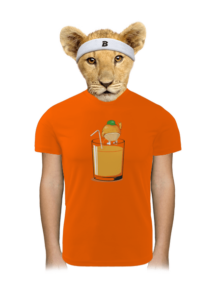 Részeg narancs gyerek sport póló Neon Orange