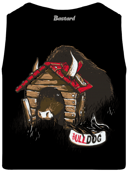 Bulldog férfi trikó Black
