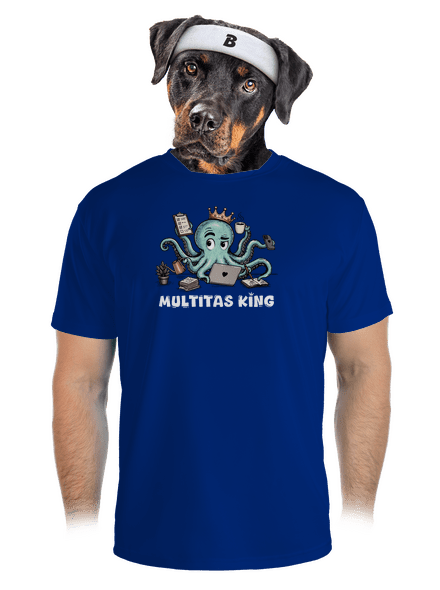 Multitas king férfi sportpóló Royal Blue Mal