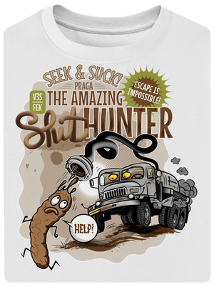 Shithunter unisex túlméretezett póló White