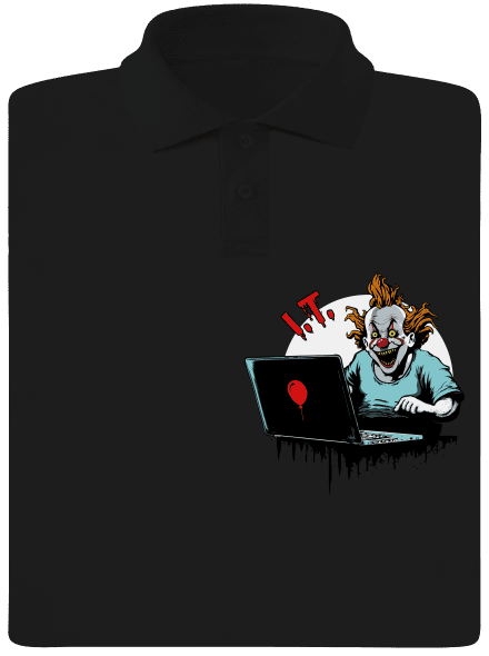 I.T. Clown férfi pólóingek Black