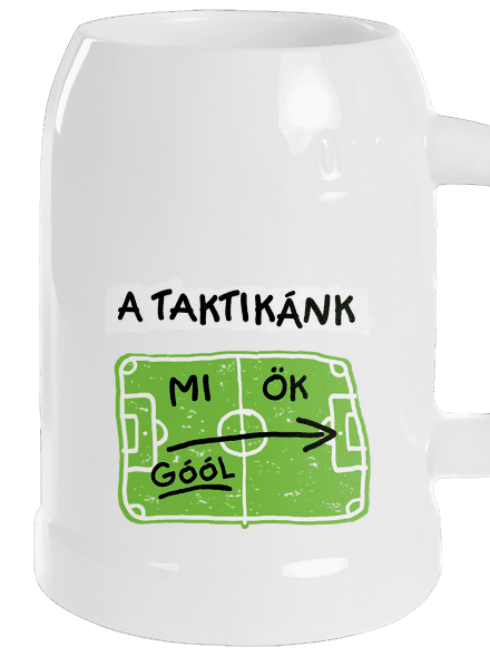 A futballtaktikánk söröskorsó White