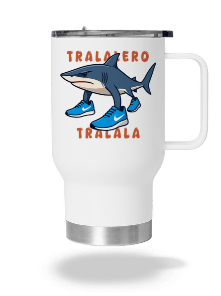 Tralalero Tralala – Italian Brainrot termosz bögre White
