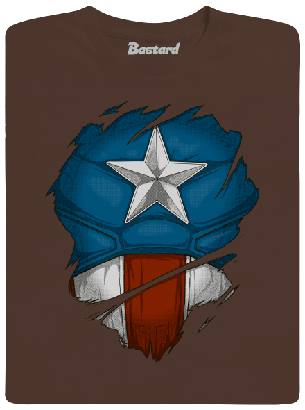 Captain inside férfi póló Brown