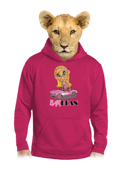 Barbean gyerek kenguruzsebes pulóver Hot Pink