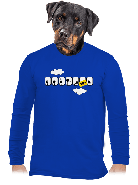 Repülőgép férfi hosszú ujjú póló Royal Blue