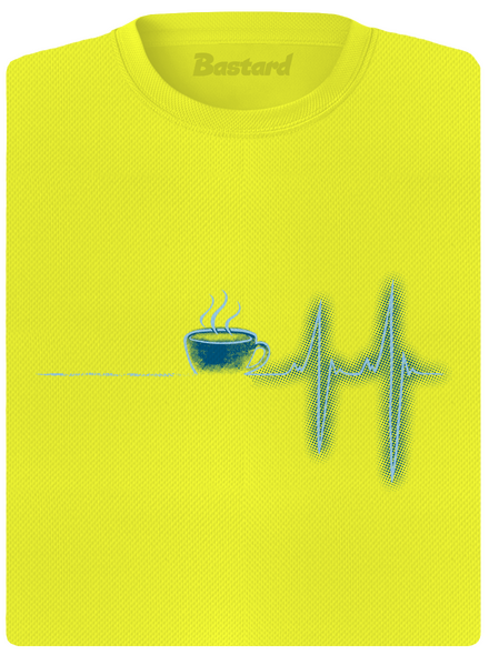 Coffee help női sportpóló Neon Yellow