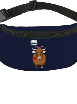 Tehén és bika övtáska French Navy