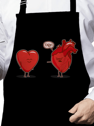 Szívügyek kötény Black