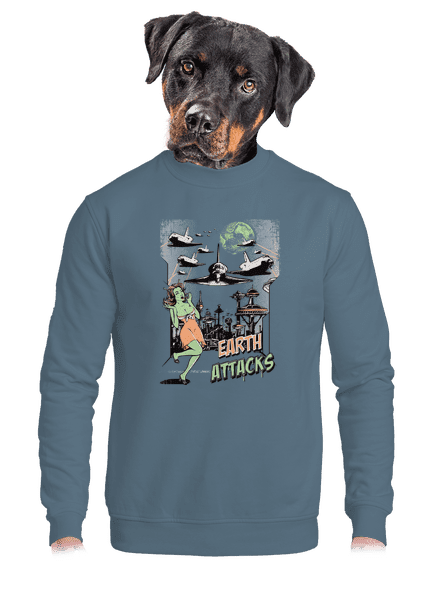 A Föld támad unisex crewneck Nordic Blue