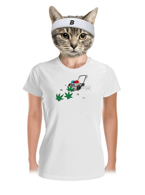 Ganja bust női sportpóló White