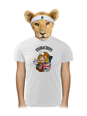 Fish and chips gyerek sport póló White