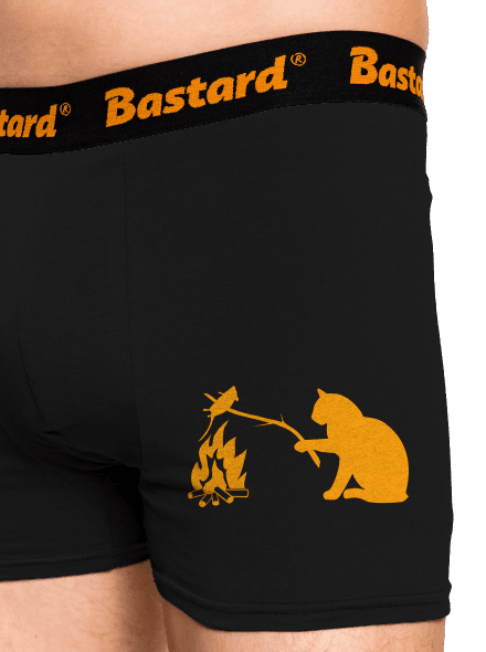 Macska-egér harc boxeralsó Black