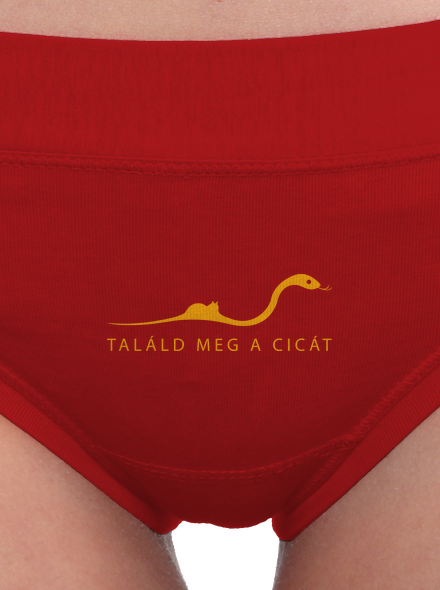 Találd meg a cicát női bugyik Red Mal