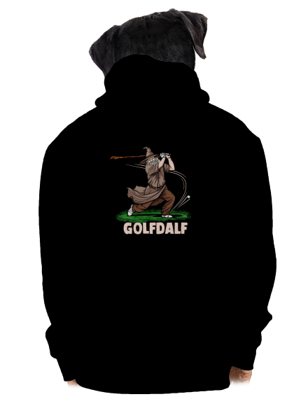 Golfdalf cipzáras férfi pulóver Black