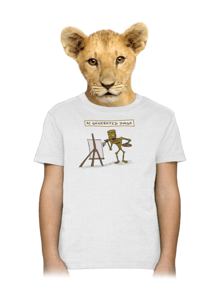 AI generated image gyerek póló White