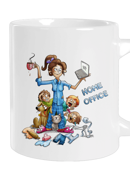 Anyukák home office nagy bögre White